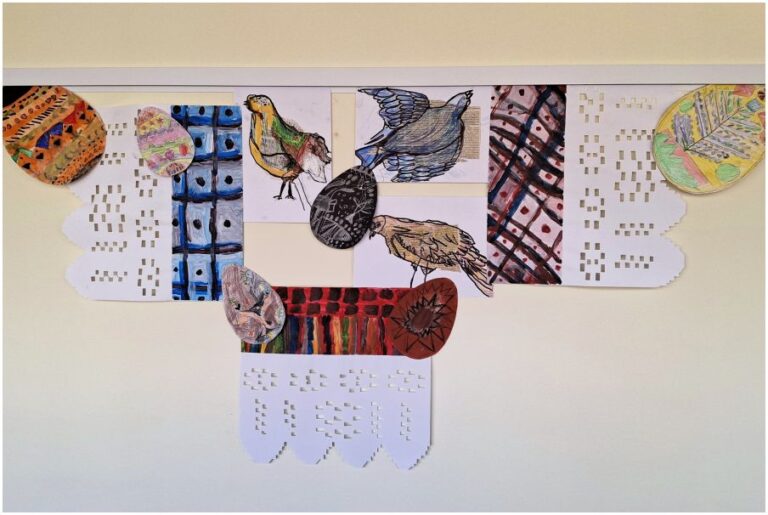 dailės būrelio “Dailu” vaikai su mokytoja Sandra Sukarevičiūte